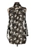 Royal Bones by Daang 100% Polyester Black Sleeveless Blouse Size L - photo 2