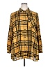 Susan Graver 100% Polyester Plaid Yellow Long Sleeve Blouse Size 20 - photo 1
