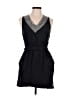 Theory Chevron-herringbone Black Cocktail Dress Size 6 - photo 1