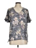 Cupio Gray Short Sleeve Blouse Size M - photo 1