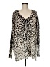 Ellison Animal Print Tan Cardigan Size M - photo 1