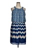 Luxology 100% Polyester Chevron-herringbone Blue Casual Dress Size XL - photo 1