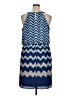Luxology 100% Polyester Chevron-herringbone Blue Casual Dress Size XL - photo 2
