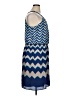 Luxology 100% Polyester Chevron-herringbone Blue Casual Dress Size XL - photo 4