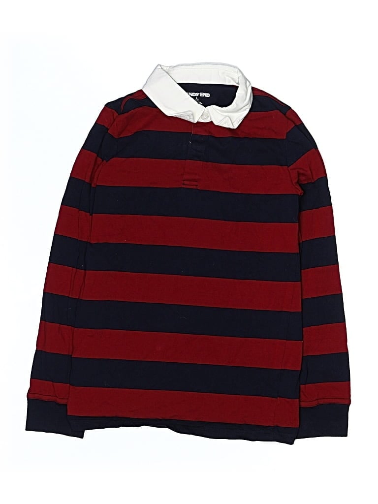 Pre-owned Lands' End Kids'  Long Sleeve Top Burgundy Tops