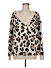 Entro Animal Print Tan Pullover Sweater Size M - photo 1