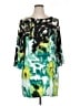 Alfani Print Green Casual Dress Size 1X - photo 1
