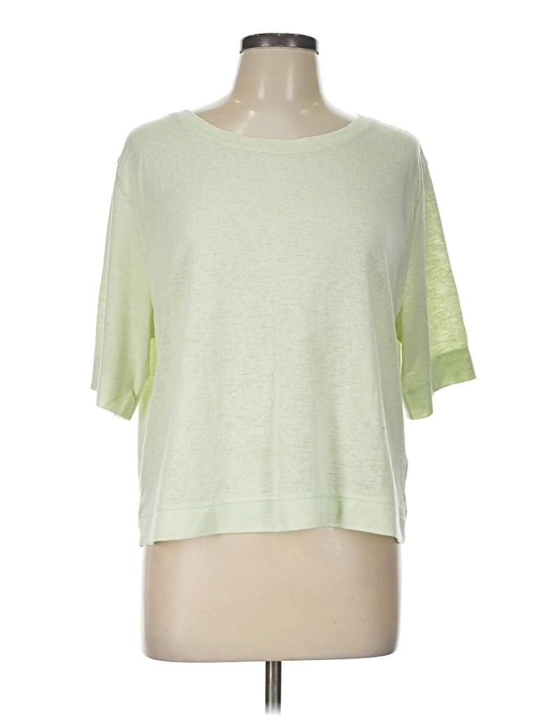Pre-owned Athleta 3/4 Sleeve T-shirt In Green