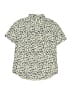 Crewcuts 100% Cotton Print Ivory Short Sleeve Button-Down Shirt Size 12 - photo 1