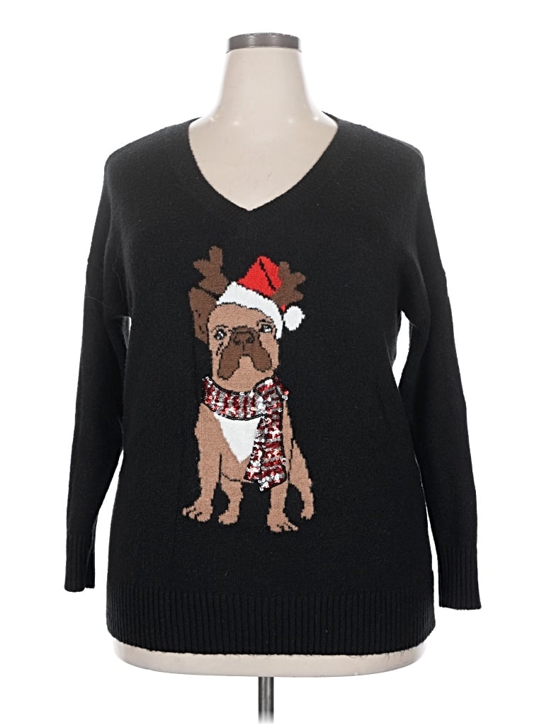 Pre-owned Torrid Pullover Sweater In Black