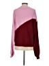 Crosby Color Block Burgundy Pullover Sweater Size S - photo 2