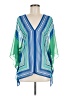 Ann Taylor 100% Polyester Blue 3/4 Sleeve Blouse Size Med - Lg - photo 1