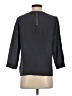Unbranded 100% Silk Gray Blue 3/4 Sleeve Top Size S - photo 2