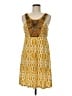 Apt. 9 Print Yellow Casual Dress Size M - photo 1
