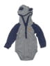 Carter's Tweed Blue Long Sleeve Onesie 6-9 MO / 9 MO - photo 1