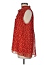 Max Studio 100% Polyester Red Sleeveless Blouse Size L (estimated) - photo 5