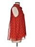 Max Studio 100% Polyester Red Sleeveless Blouse Size L (estimated) - photo 4