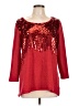 Reba Red Pullover Sweater Size L - photo 1