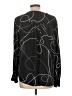 Calvin Klein 100% Polyester Graphic Black Long Sleeve Blouse Size L - photo 2