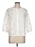 Old Navy 100% Polyester Hearts White 3/4 Sleeve Blouse Size L - photo 1
