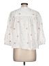 Old Navy 100% Polyester Hearts White 3/4 Sleeve Blouse Size L - photo 2