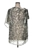 Kate Sylvester 100% Polyester Gray Short Sleeve Blouse Size XL - photo 1