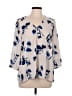 Paraphrase 100% Polyester Ivory 3/4 Sleeve Blouse Size M - photo 1