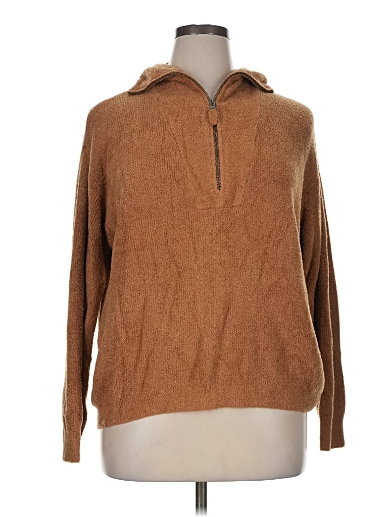 Pre-owned Barefoot Dreams Pullover Sweater In Brown