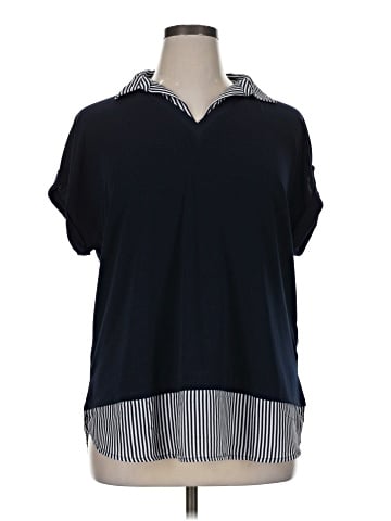 Adrianna Papell Short Sleeve Blouse (view 1)