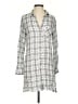 Cloth & Stone 100% Rayon Silver Long Sleeve Blouse Size S - photo 1