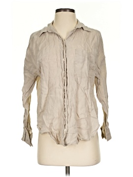 Zara 3/4 Sleeve Button-Down Shirt (view 1)