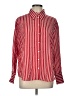 Mango Stripes Red Long Sleeve Button-Down Shirt Size L - photo 1