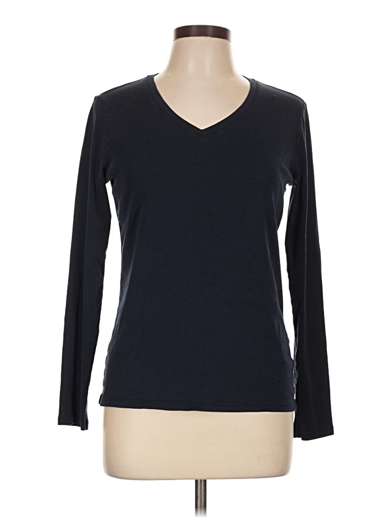 Pre-owned Uniqlo 3/4 Sleeve T-shirt In Black