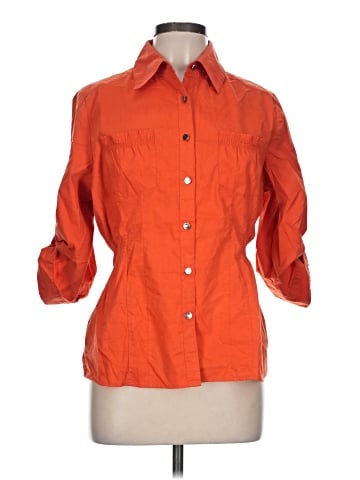 Elementz 3/4 Sleeve Button-Down Shirt (view 1)