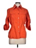 Elementz Orange 3/4 Sleeve Button-Down Shirt Size L - photo 1