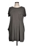 Mod Ref Solid Gray Casual Dress Size L - photo 1