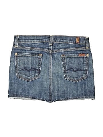 7 For All Mankind Denim Skirt (view 2)