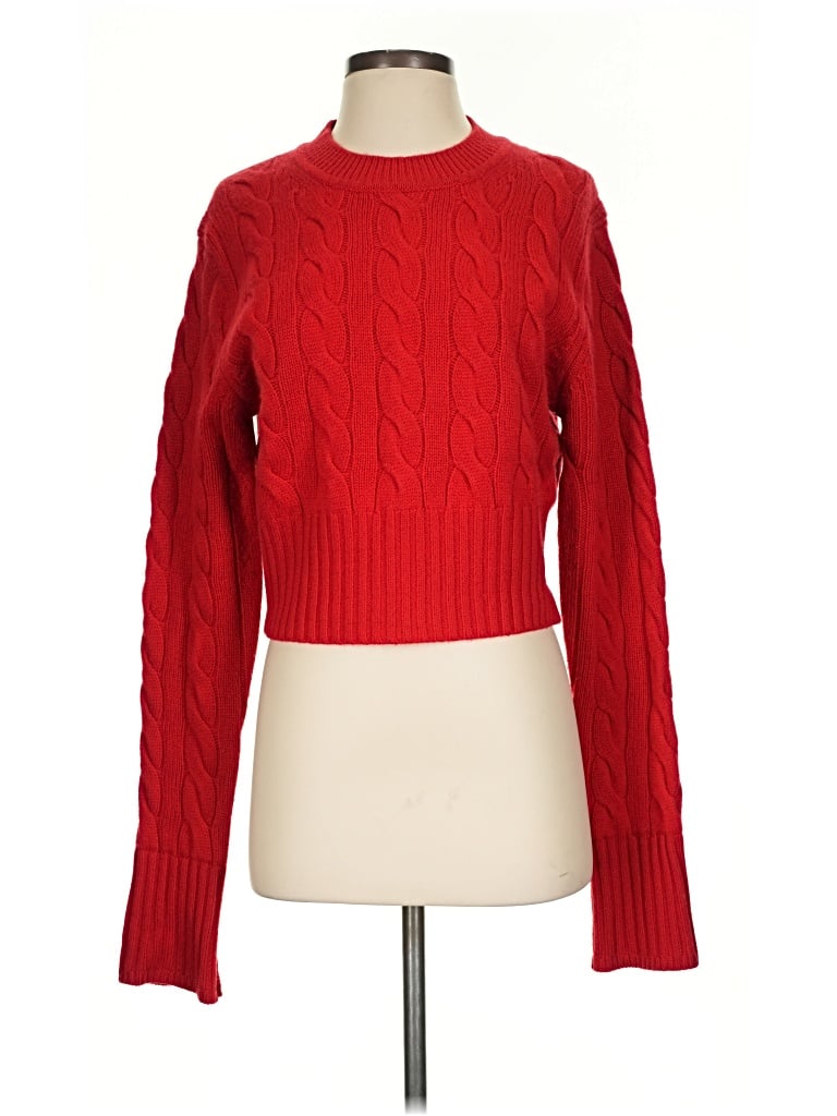 Pre-owned J.crew Collection Cashmere Pullover Sweater In Red