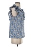 Ann Taylor LOFT Blue Sleeveless Blouse Size S - photo 4
