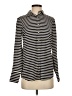 J.Crew 100% Silk Stripes Black Long Sleeve Silk Top Size 0 - photo 1