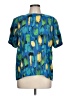 Notations 100% Polyester Teal Short Sleeve Blouse Size L - photo 1
