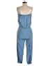 Elan 100% Lyocell Solid Blue Jumpsuit Size S - photo 2