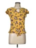 No Boundaries Yellow Short Sleeve Blouse Size L - photo 1