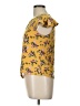 No Boundaries Yellow Short Sleeve Blouse Size L - photo 5