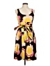 Viola 100% Cotton Print Yellow Cocktail Dress Size 6 - photo 1