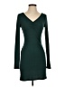 Derek Heart Solid Green Cocktail Dress Size S - photo 1