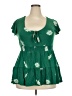 Torrid Green Short Sleeve Blouse Size 2X Plus (2) - photo 1