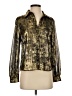 Zara Metallic Gold Long Sleeve Blouse Size S - photo 1