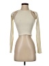 Stradivarius Ivory Long Sleeve Top Size S - photo 1