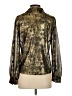 Zara Metallic Gold Long Sleeve Blouse Size S - photo 2